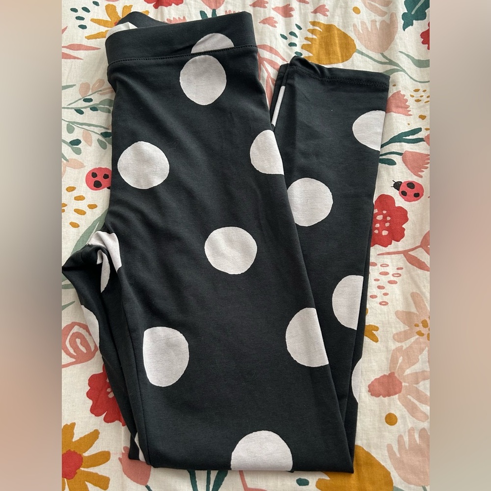 H&M Black and White Polka Dot Kids Leggings